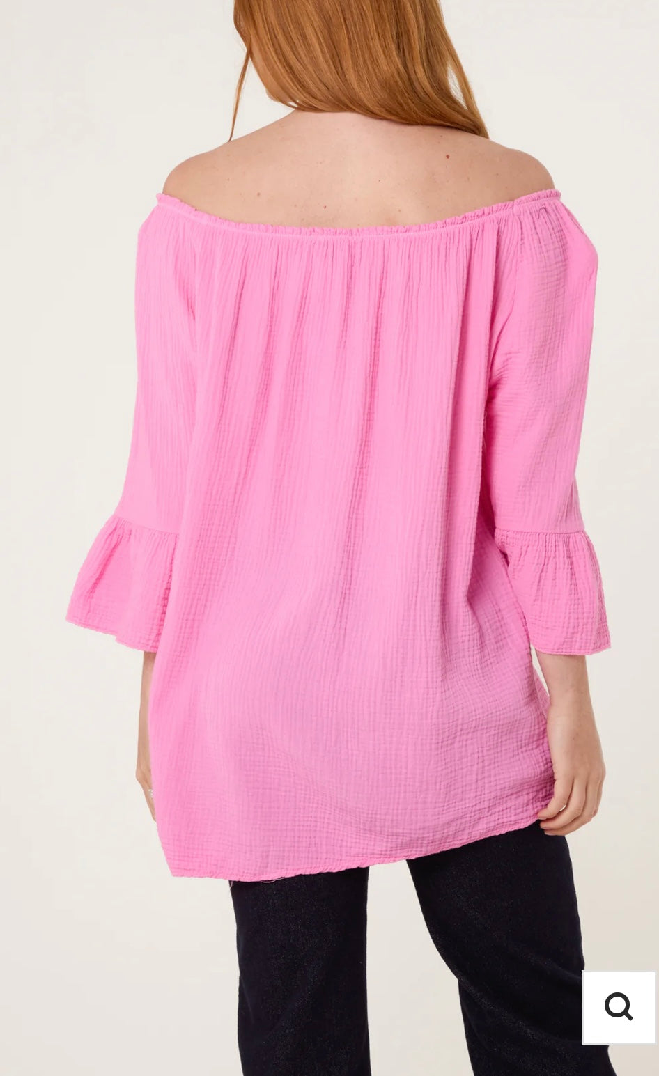 Sabrina Bardot Cheesecloth Bell Sleeve Top size 10-18