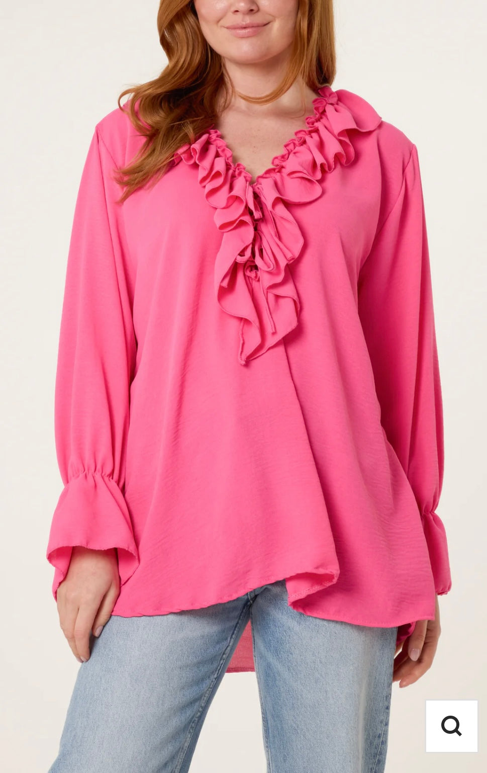 Sienna ruffle collar & bell sleeve blouse