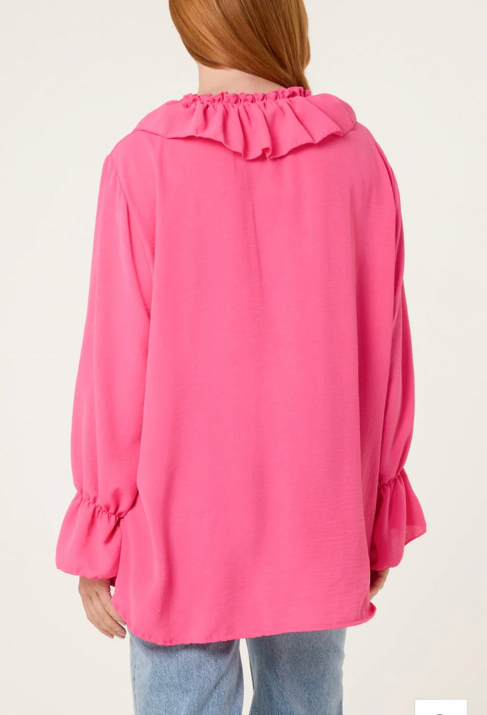 Sienna ruffle collar & bell sleeve blouse