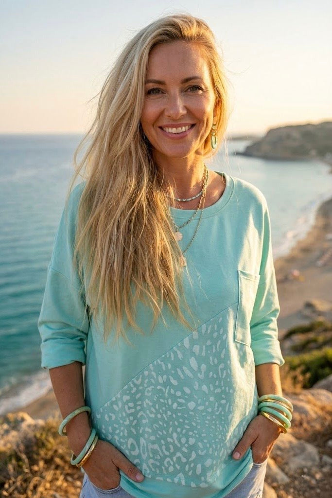 Leonie Leopard Insert Pocket Sweater