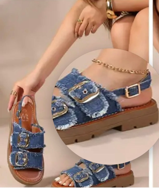 Roma Low Wedge Sandals