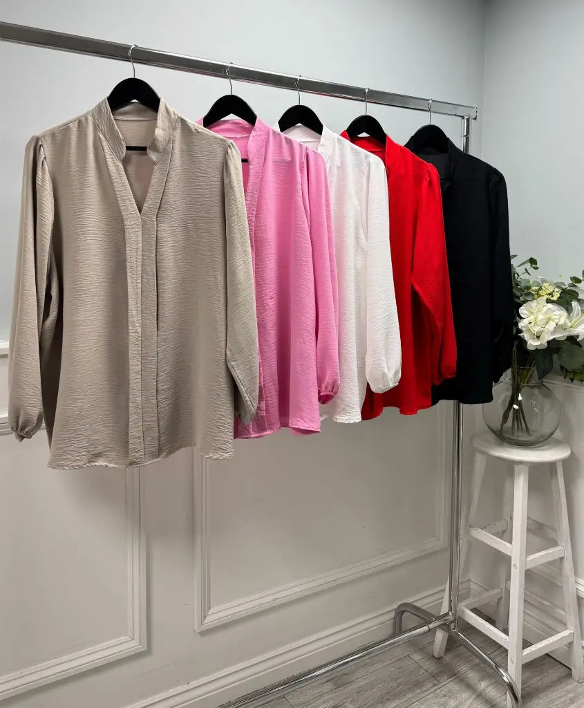 Bethan Italian V-Neck Crepe Style Top