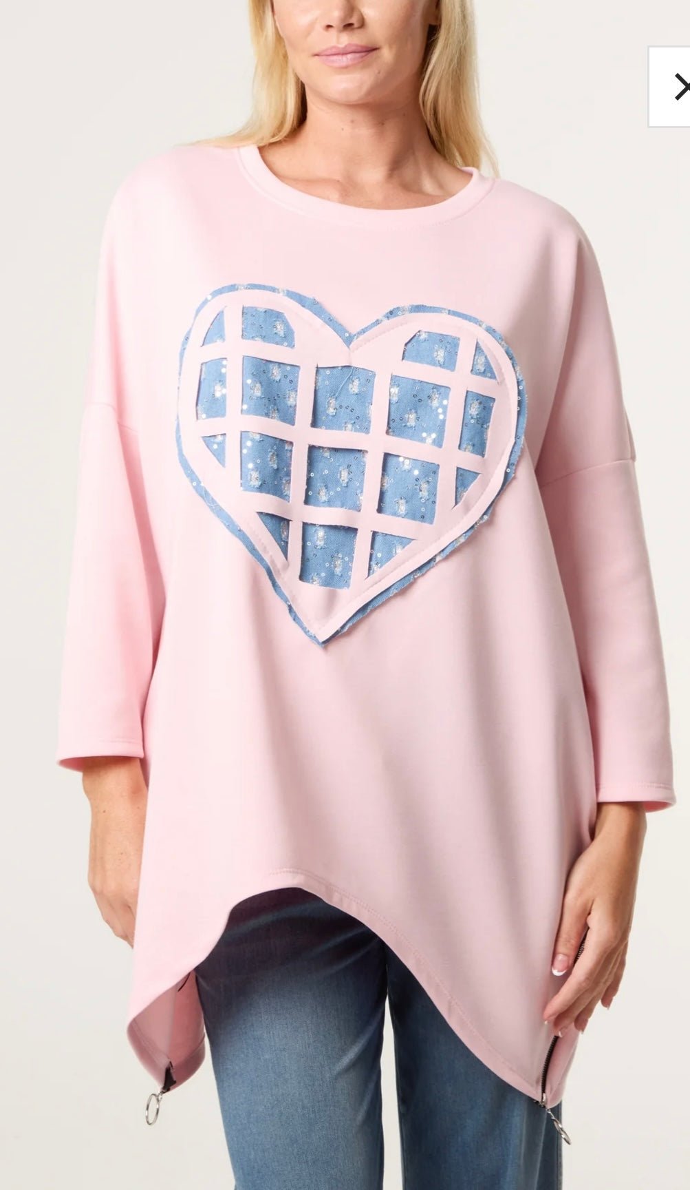Destiny heart , side zip sweatshirt