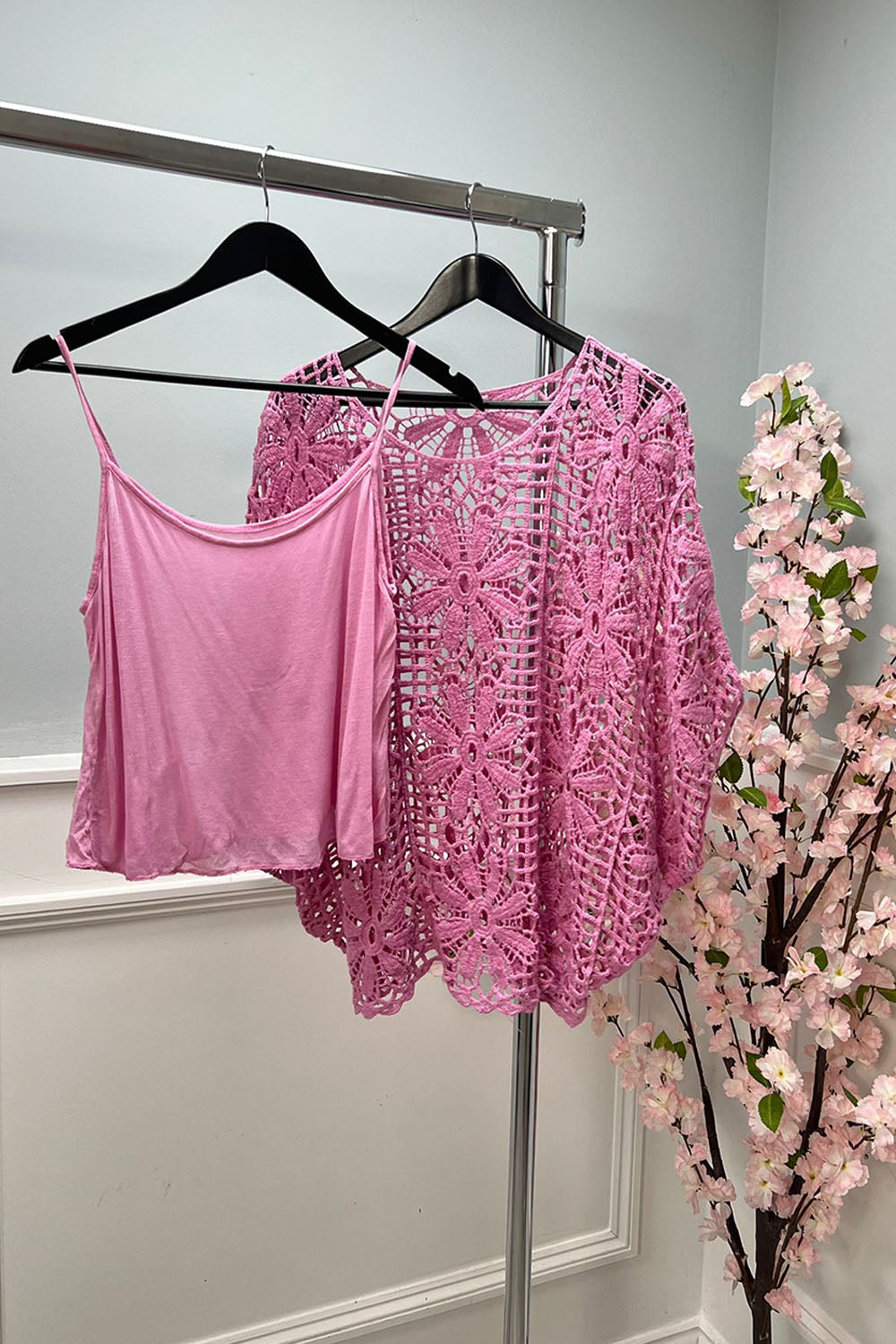 Miranda Italian Crochet Detail Top