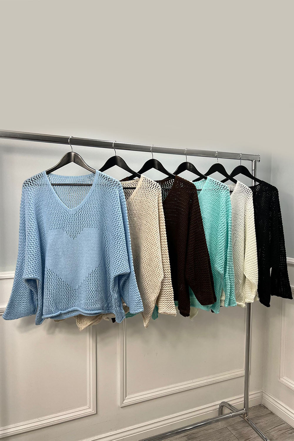 Jasmine Crochet and Heart Detail Italian Top