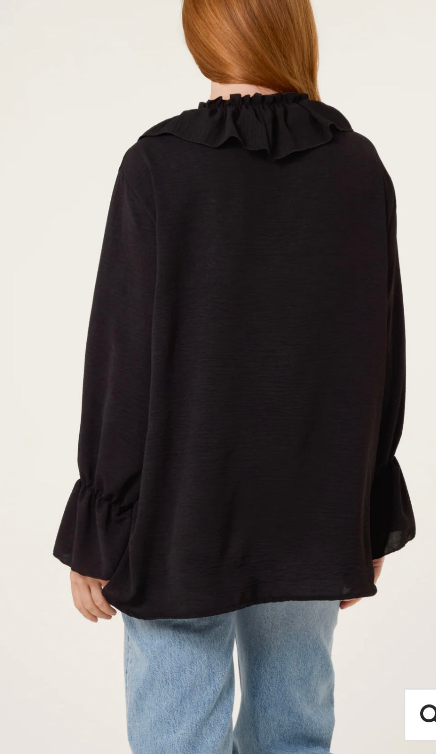 Sienna ruffle collar & bell sleeve blouse