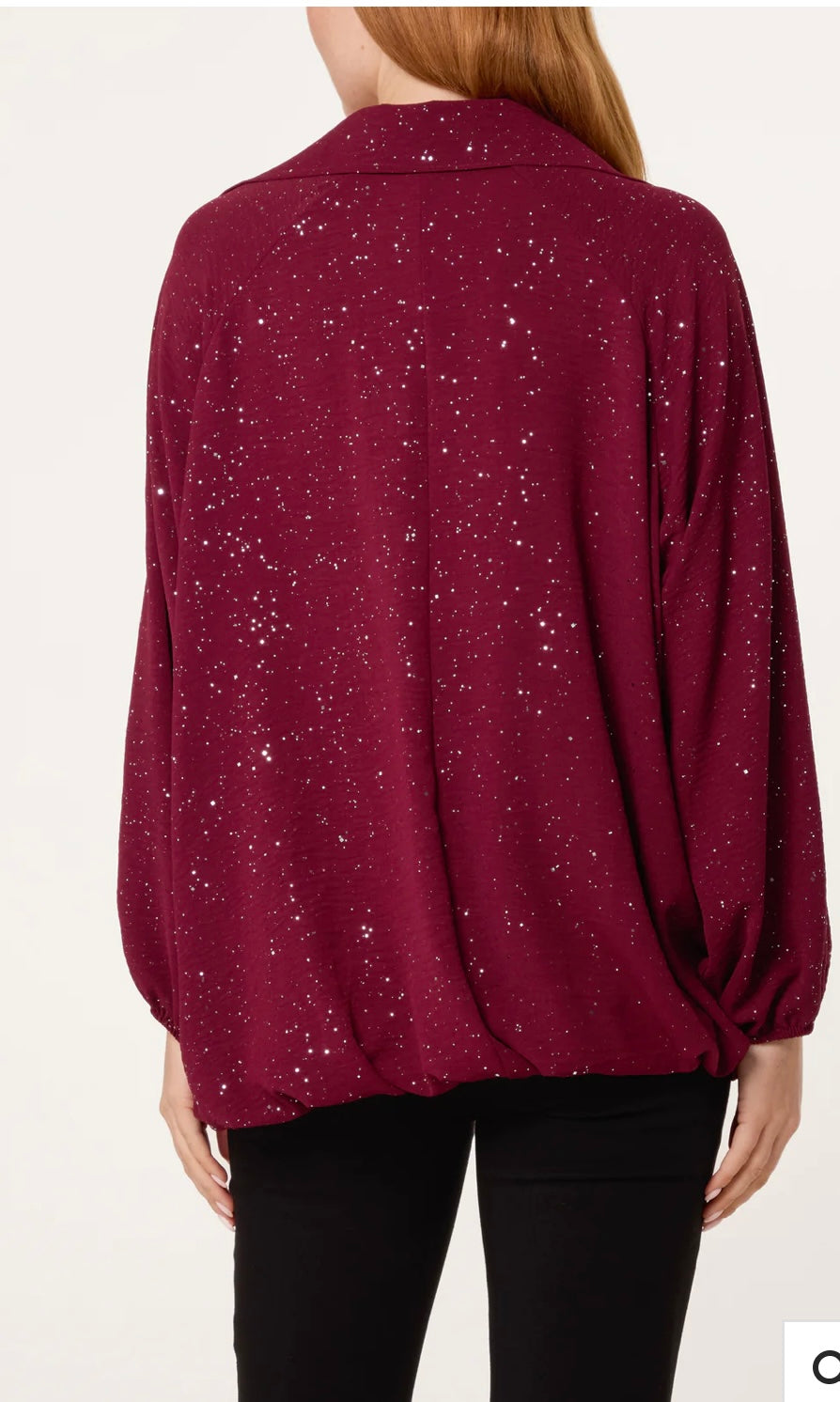 Holly metallic glitter blouse