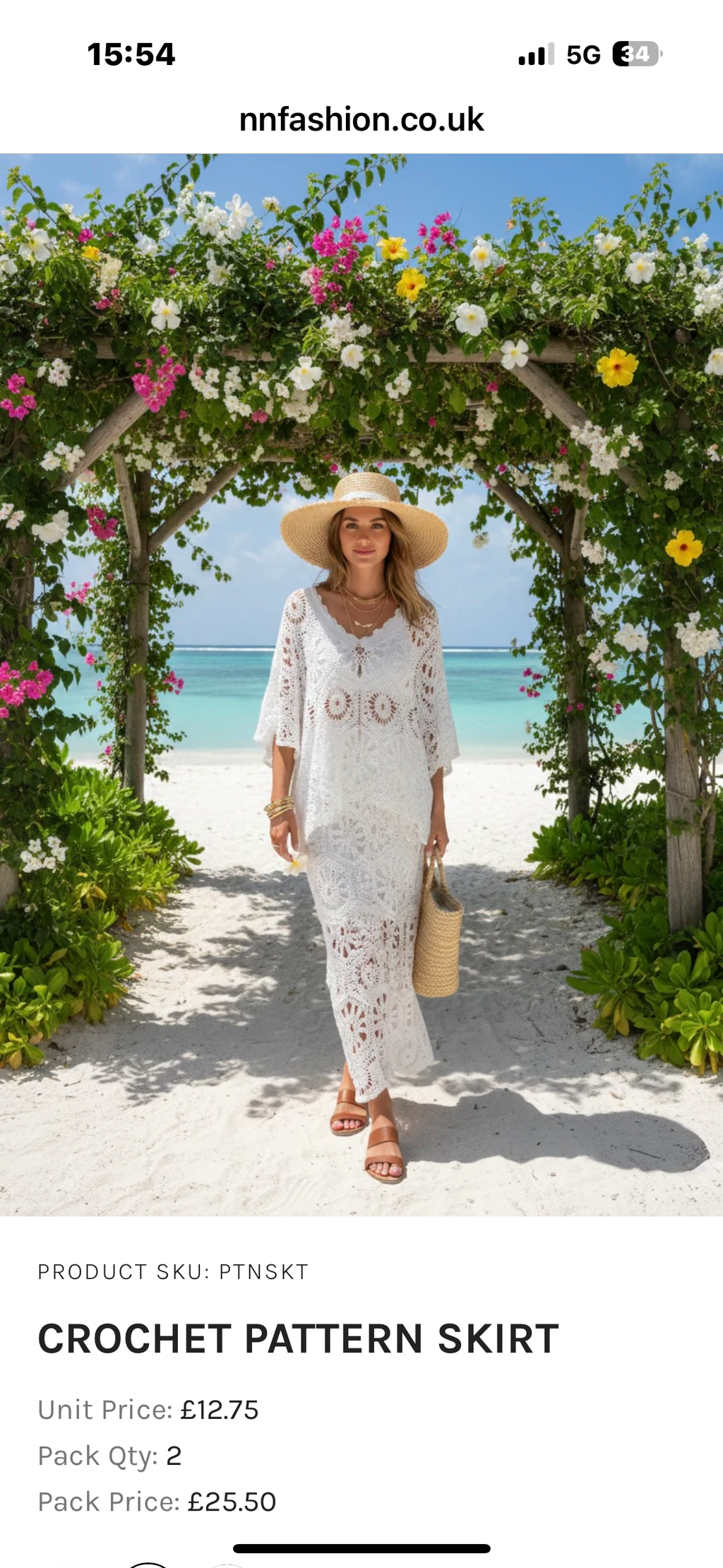 Paris Oversized V Neck Crochet top with separate vest fits 10-18