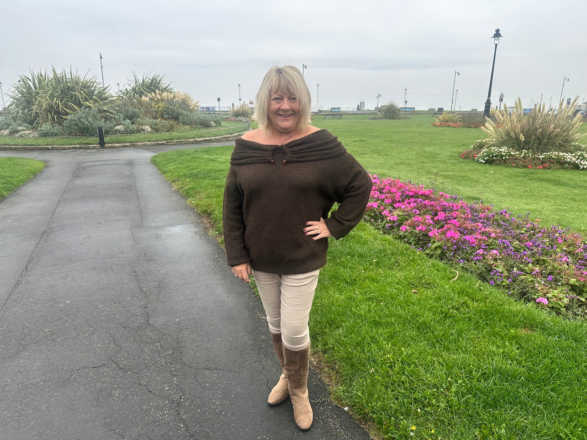 Kimmie Ring Detail Bardot Knitted Jumper