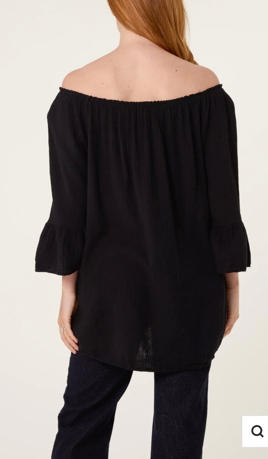 Sabrina Bardot Cheesecloth Bell Sleeve Top size 10-18