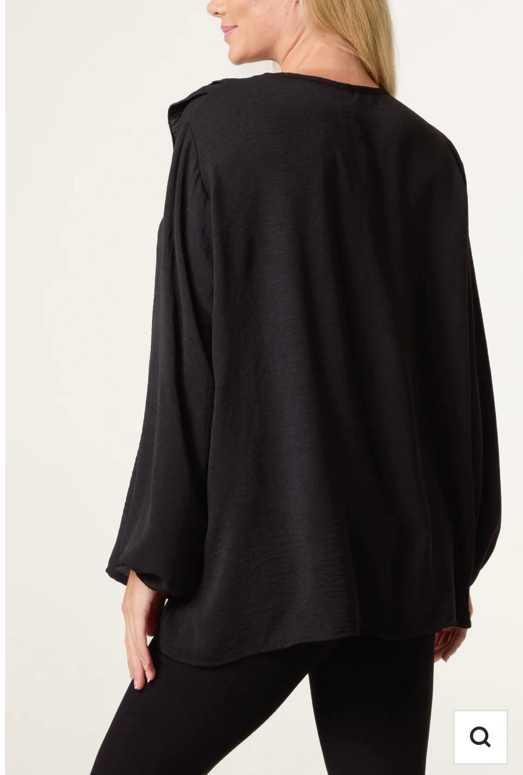 Tilly V neck ruffle long sleeve blouse