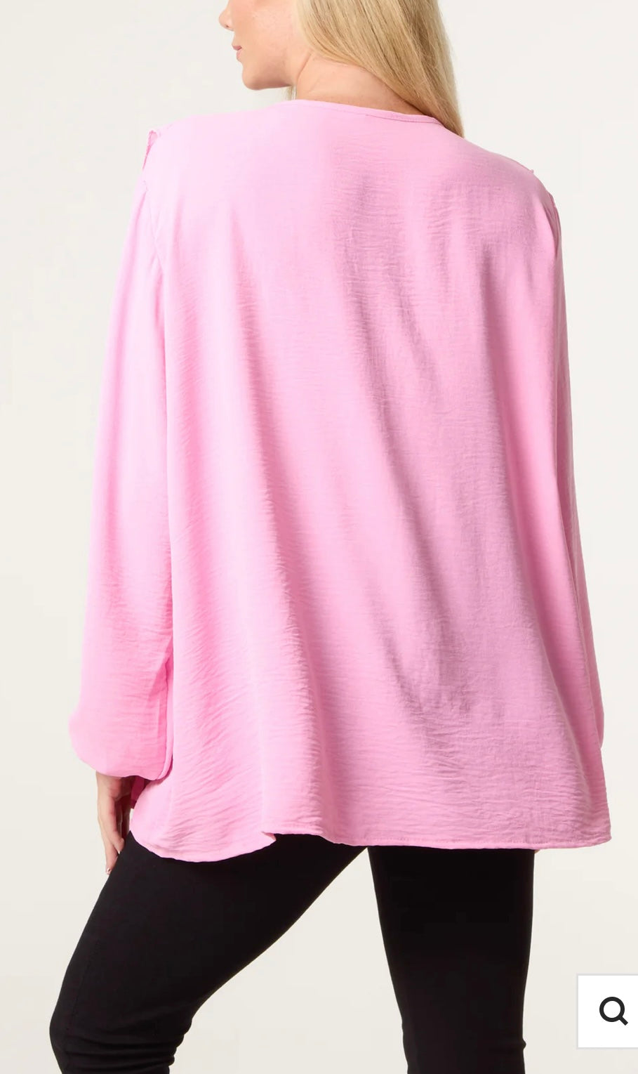 Tilly V neck ruffle long sleeve blouse