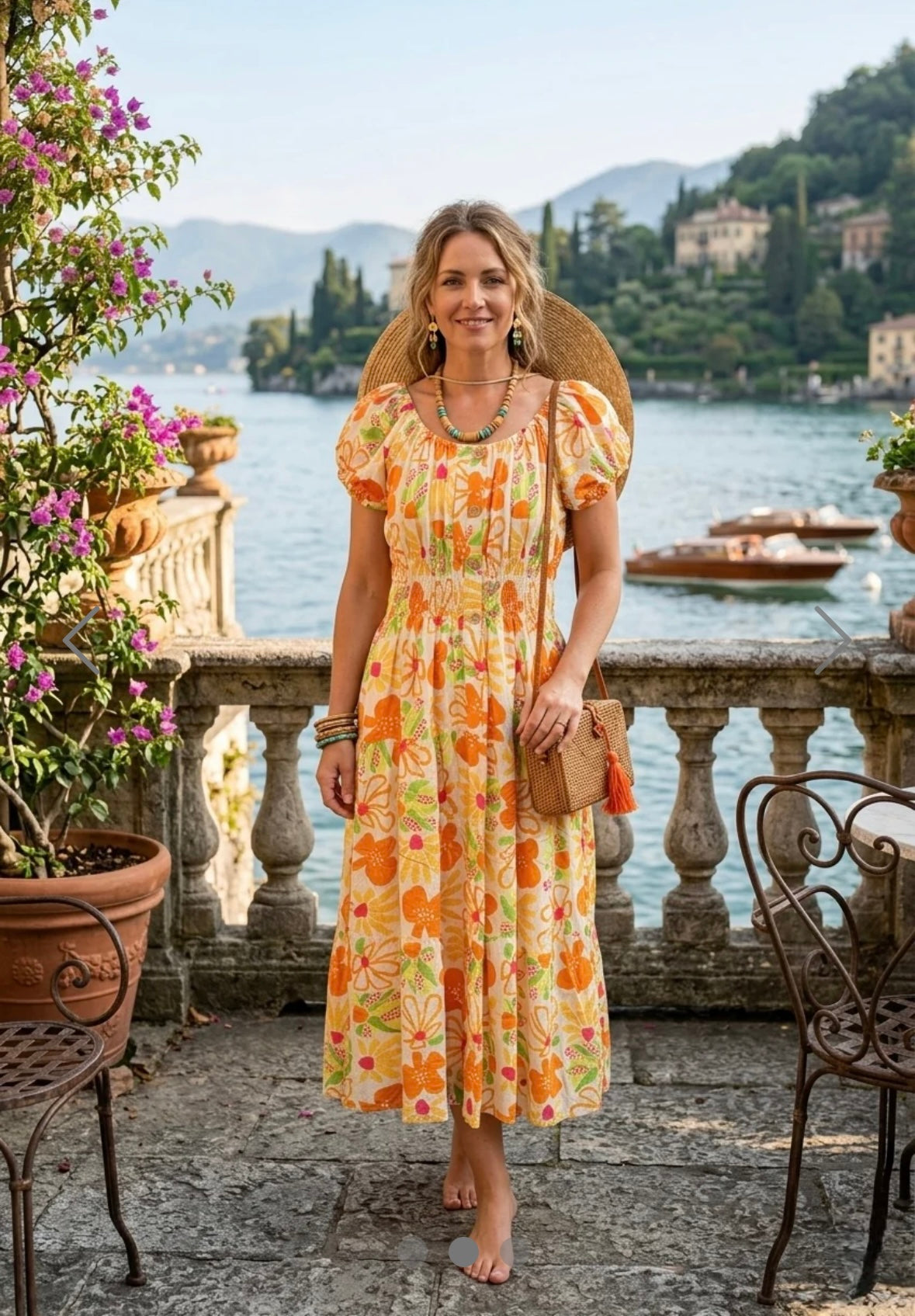 Miami floral maxi dress fits 10-18