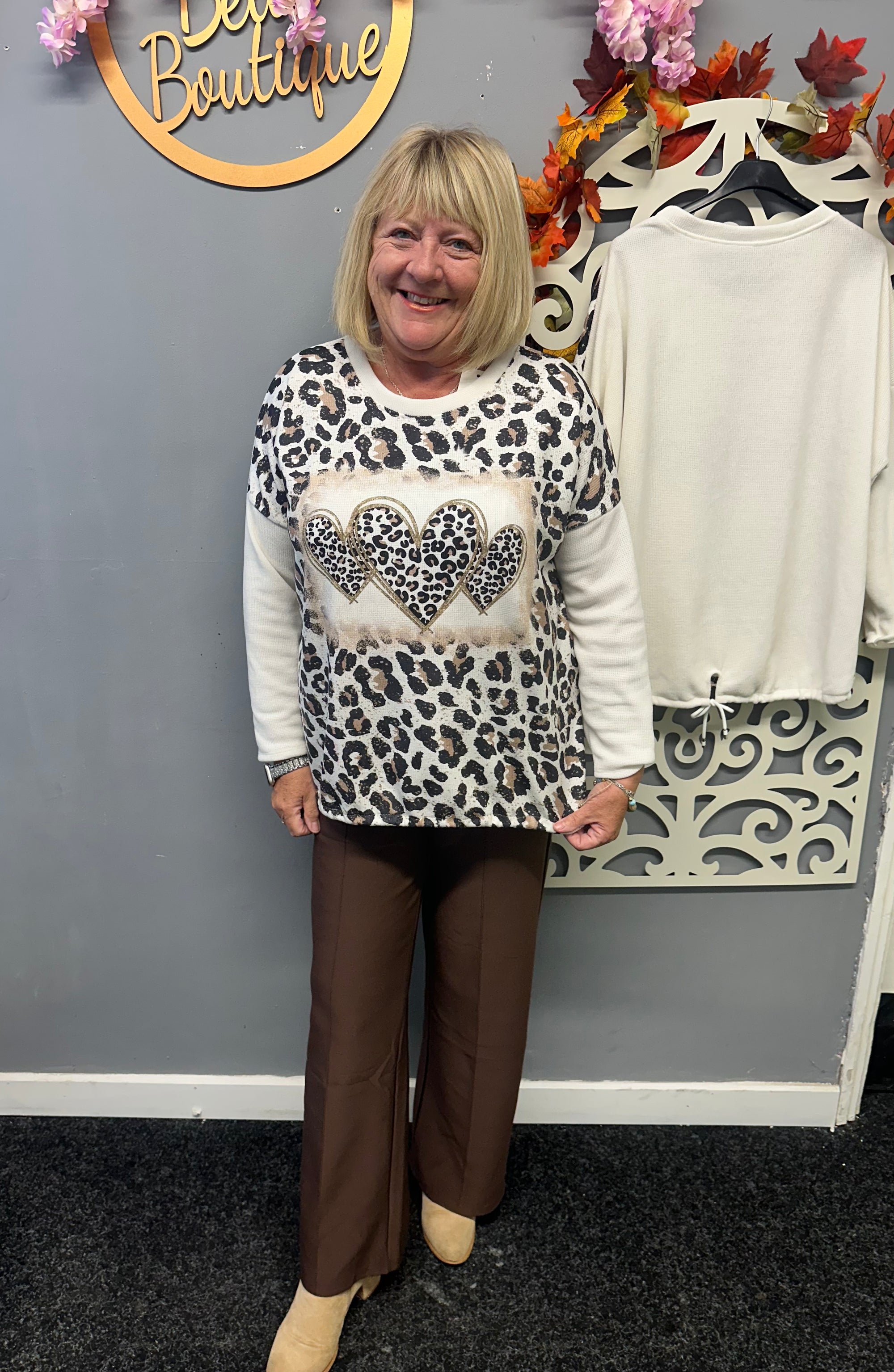 Samantha Triple Heart design Jumper. Soft comfortable material