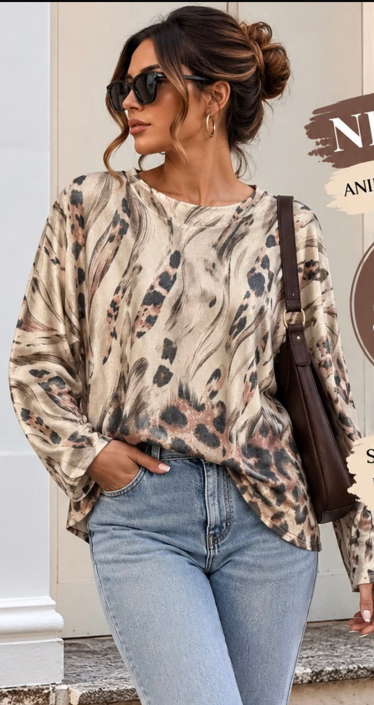 Zara supersoft animal print jumper