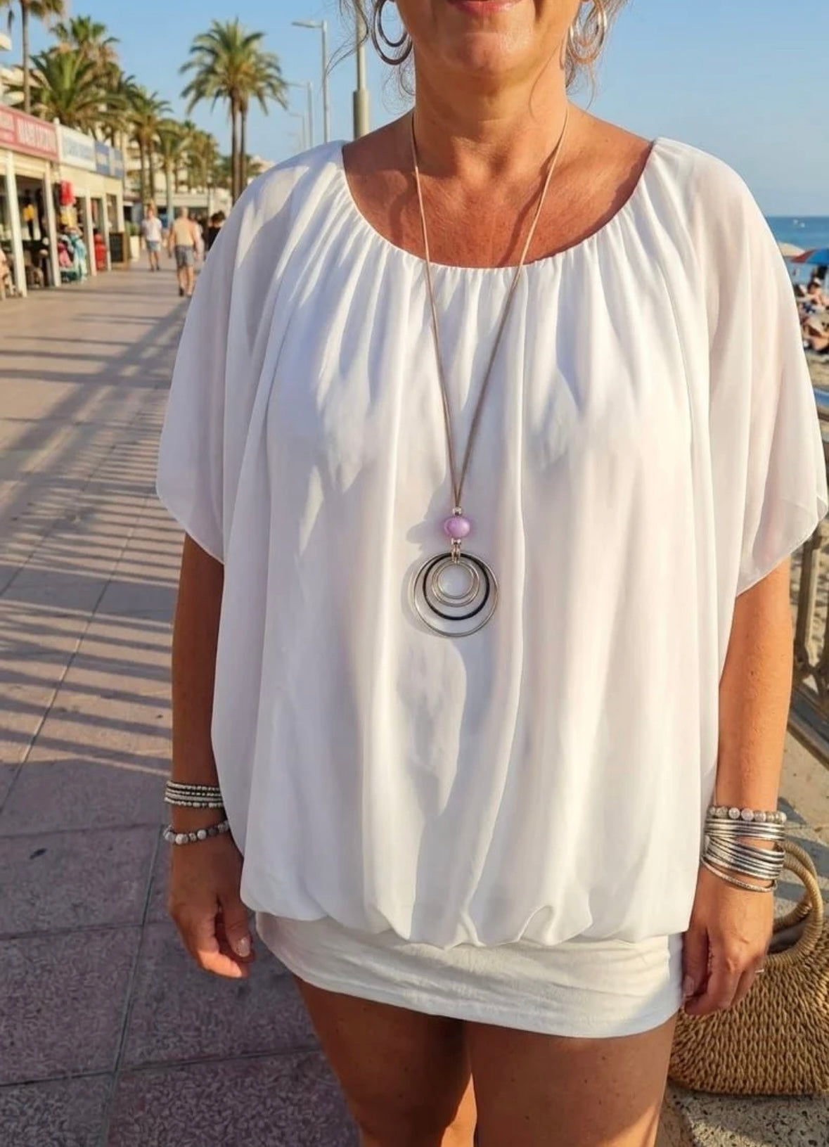 Christy batwing necklace top 10-18