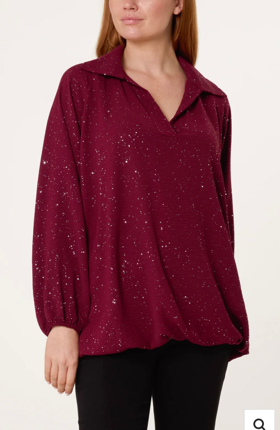 Holly metallic glitter blouse