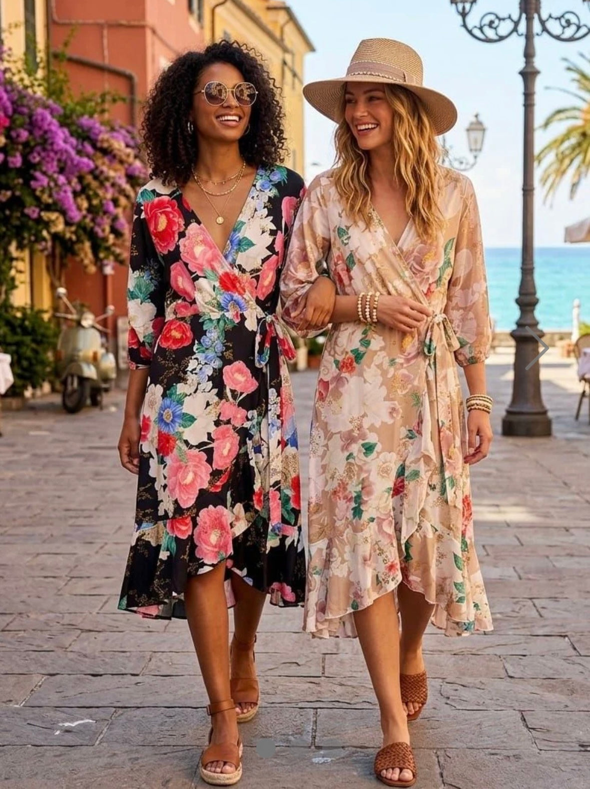 Julia gorgeous flattering foil wrapover Midaxi dress fits 10-18