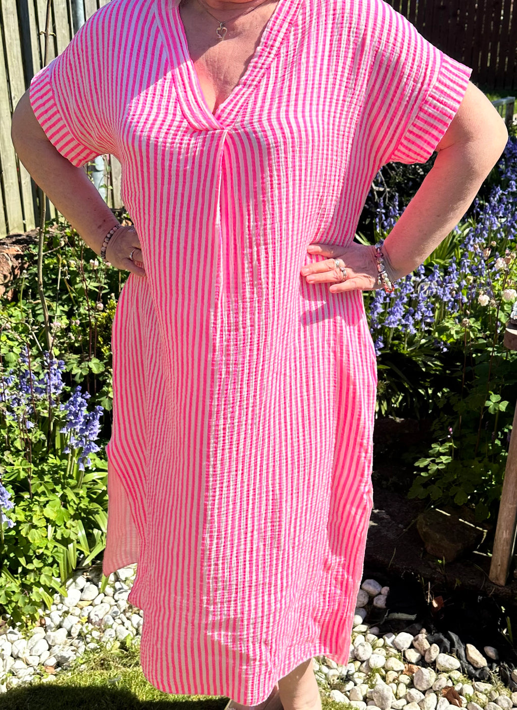Kate bubble cotton dress with pockets fits 12-20