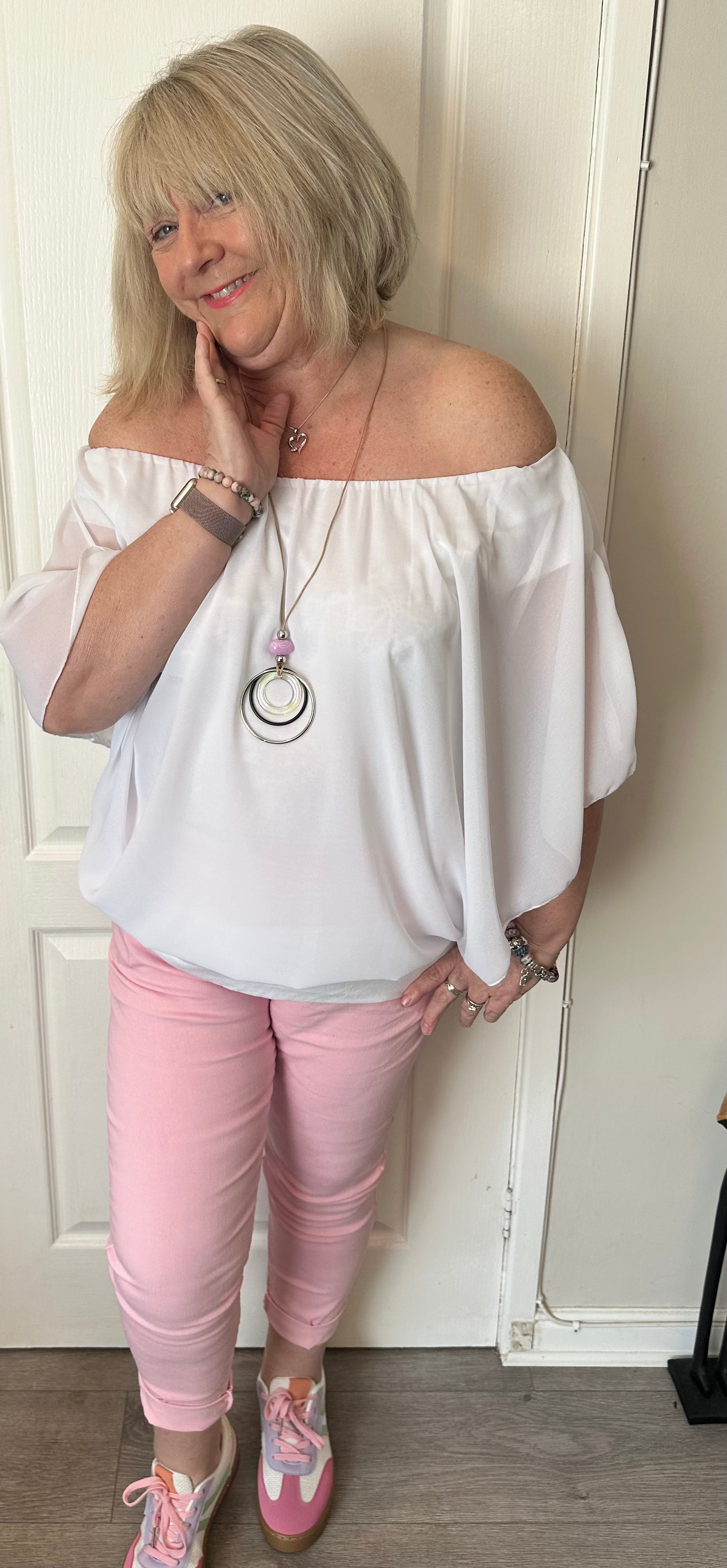 Christy batwing necklace top 10-18