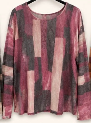 Christina supersoft abstract print jumper