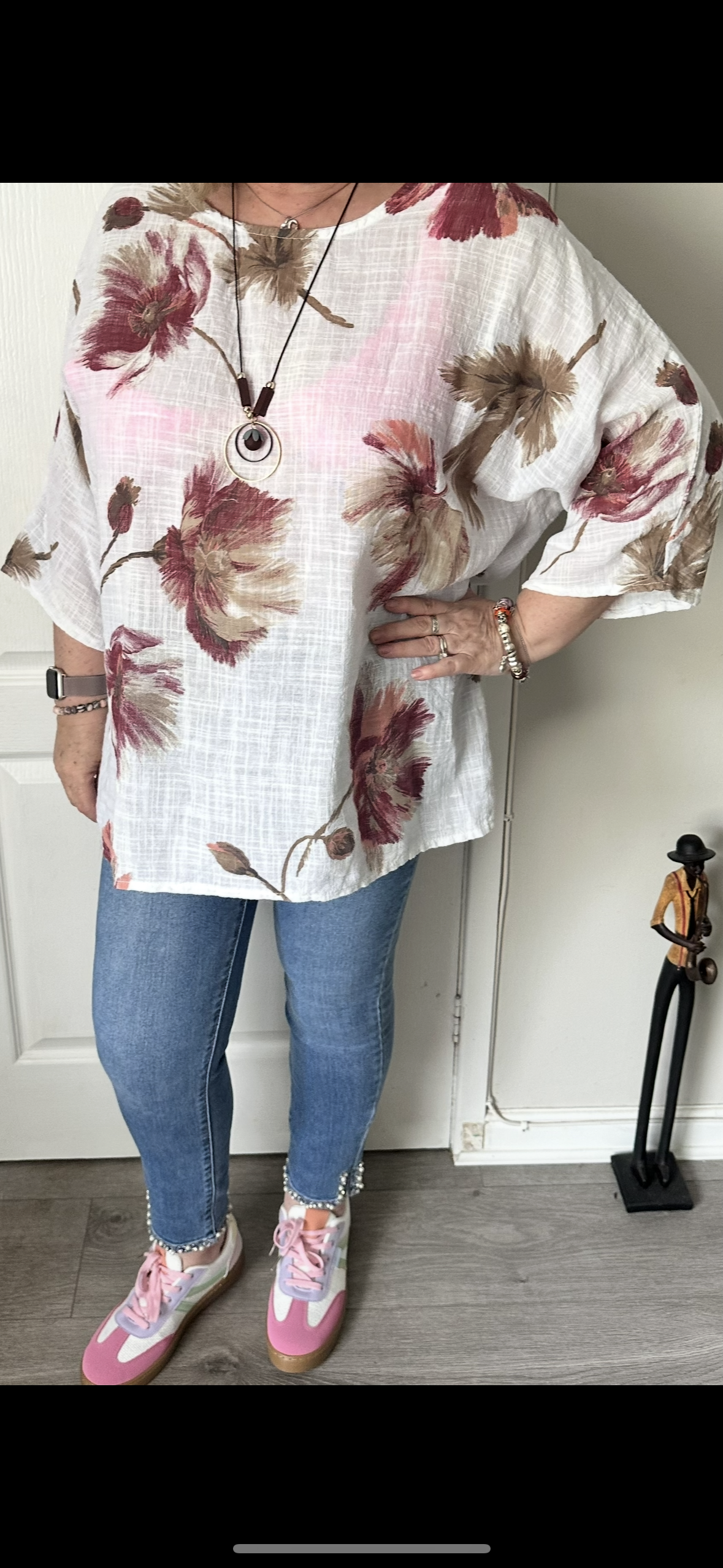 Mandy floral necklace top 12-20