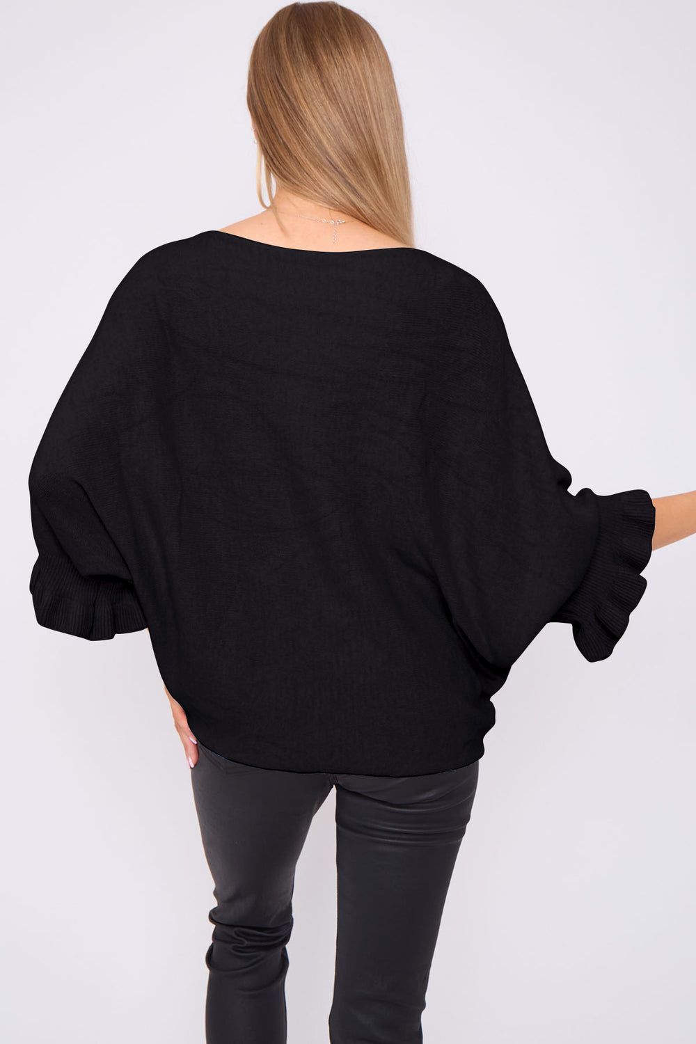 Ellie Frill Sleeve Bardot Jumper