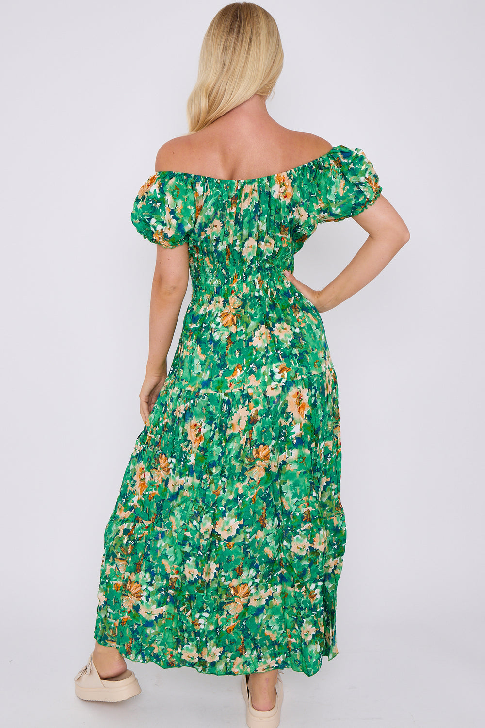 Camryn Floral Printed Button Front Maxi Dress