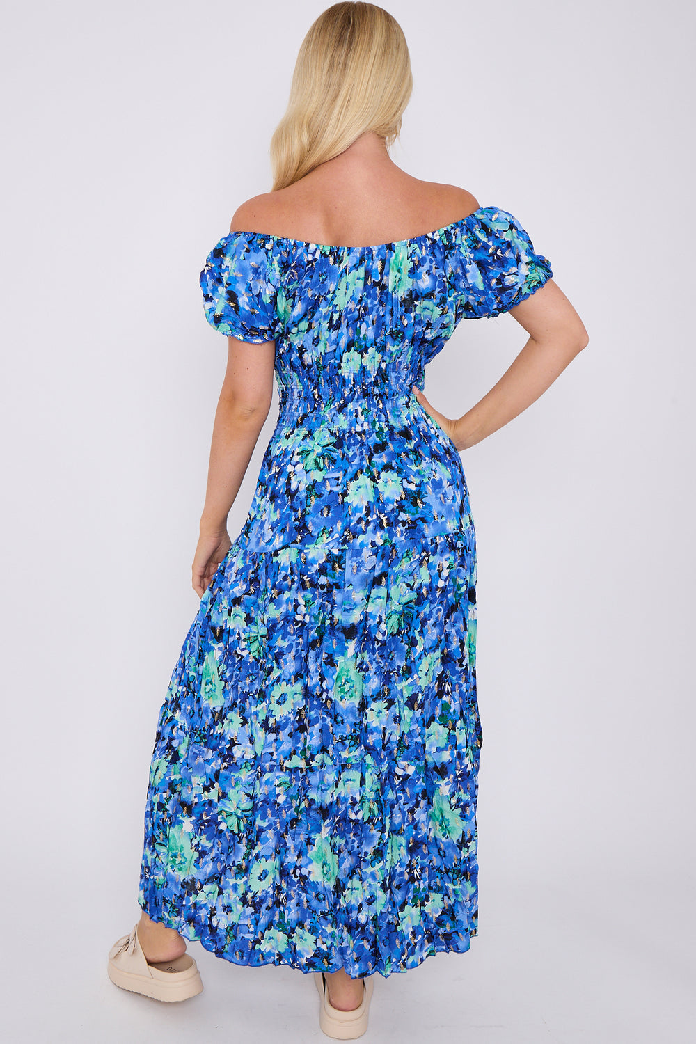 Camryn Floral Printed Button Front Maxi Dress