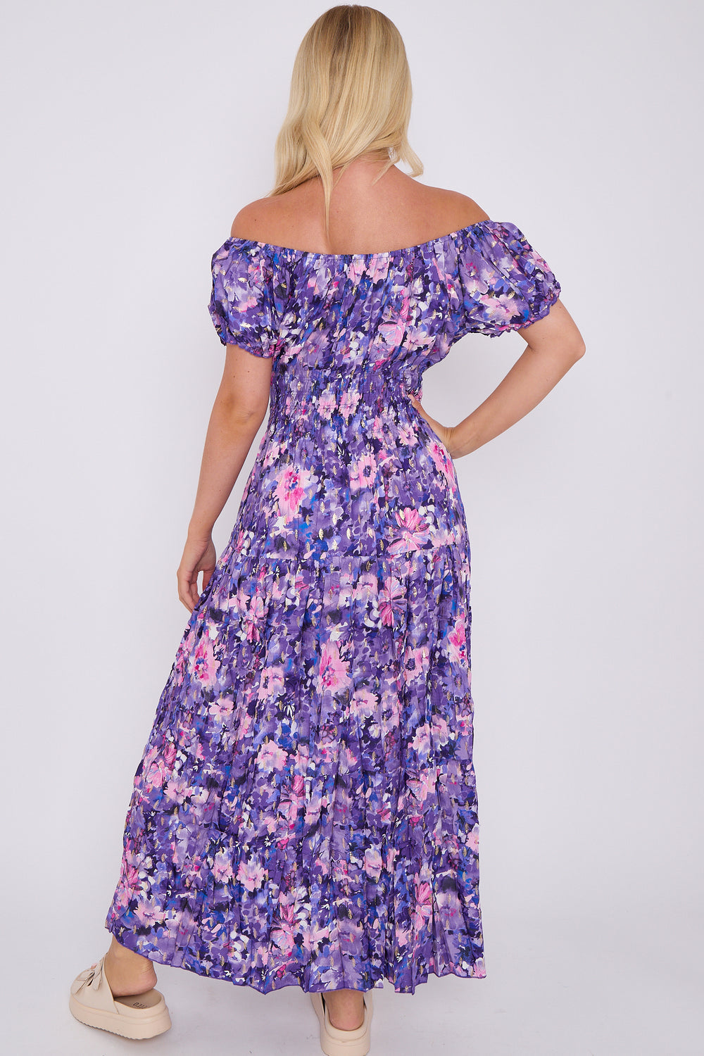 Camryn Floral Printed Button Front Maxi Dress