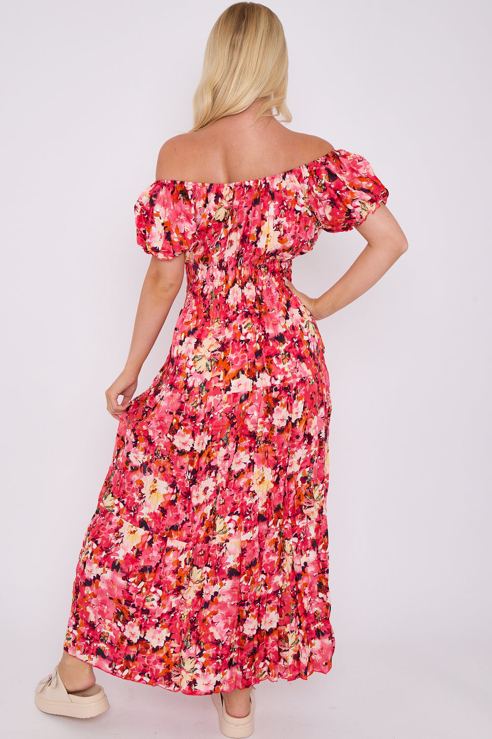 Camryn Floral Printed Button Front Maxi Dress