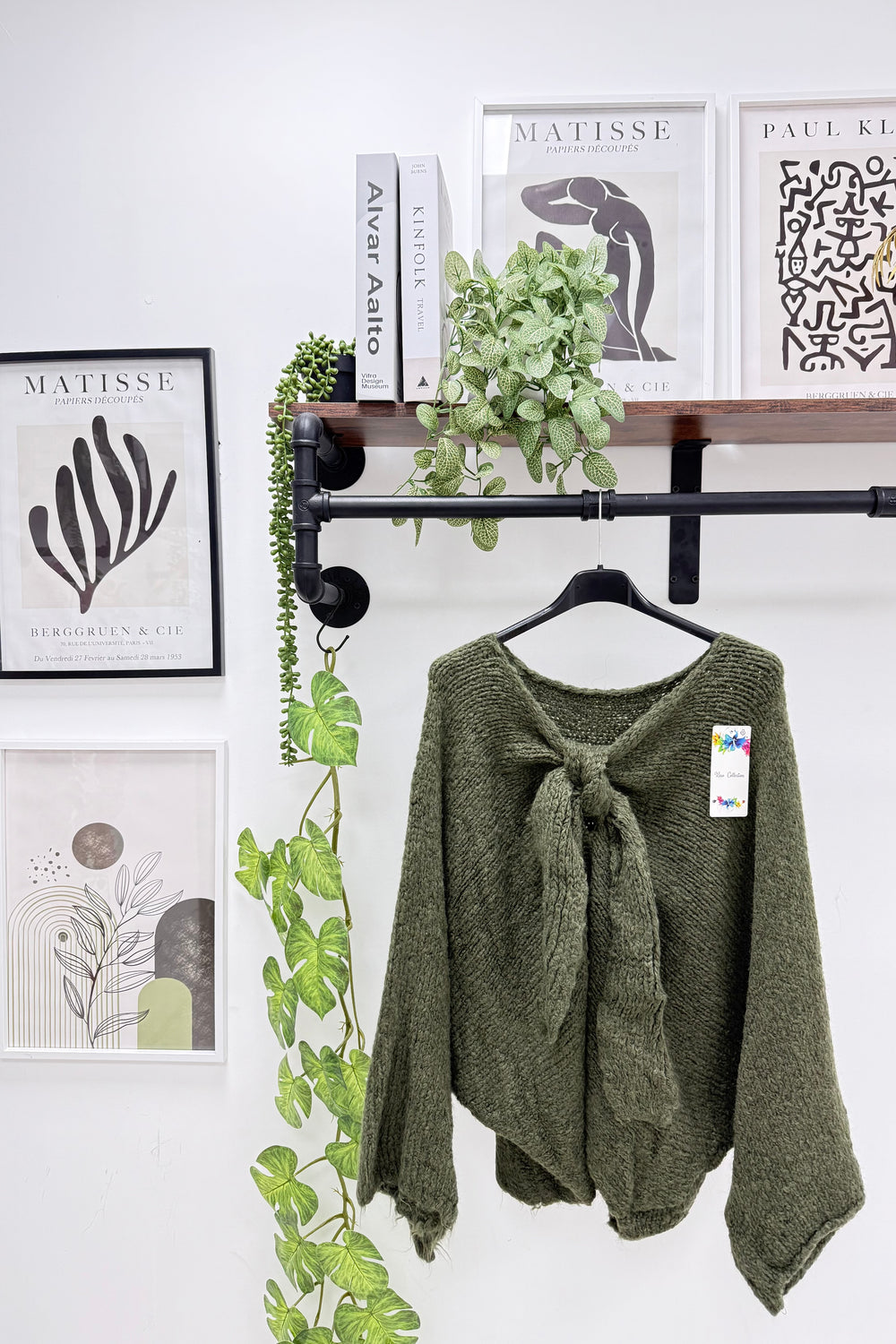 Bianca Bow Detail Plain Knit Jumper