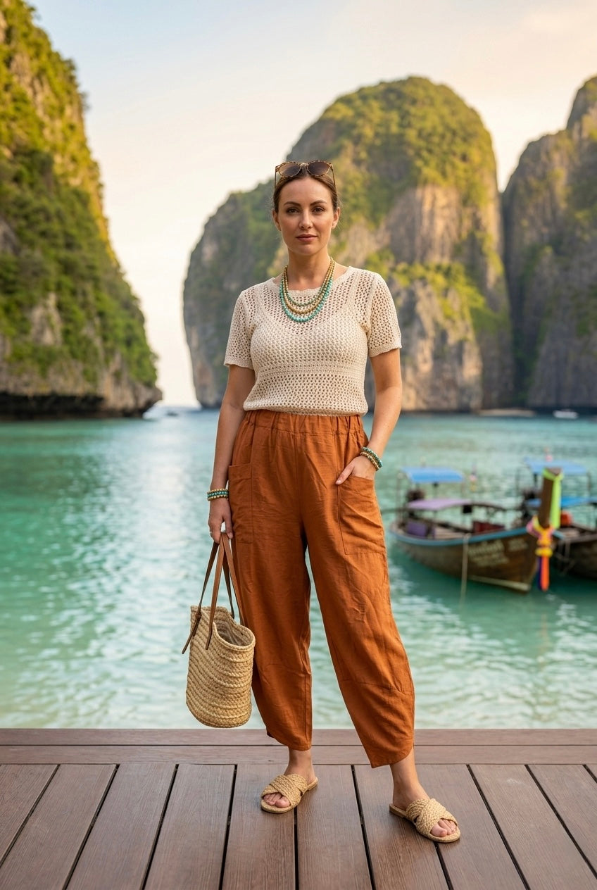 Elsa Italian Viscose Barrel Trousers