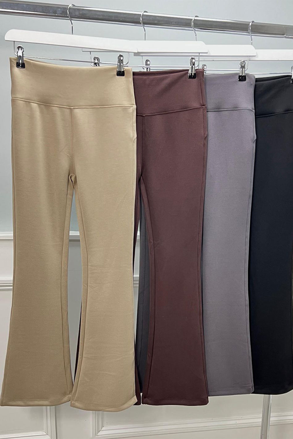 Elaine Elasticated Waist Stretchy Flared Leggings