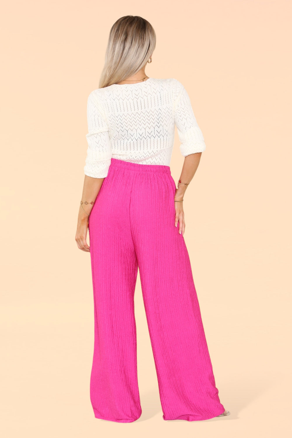 Trudy Textured Palazzo Trousers