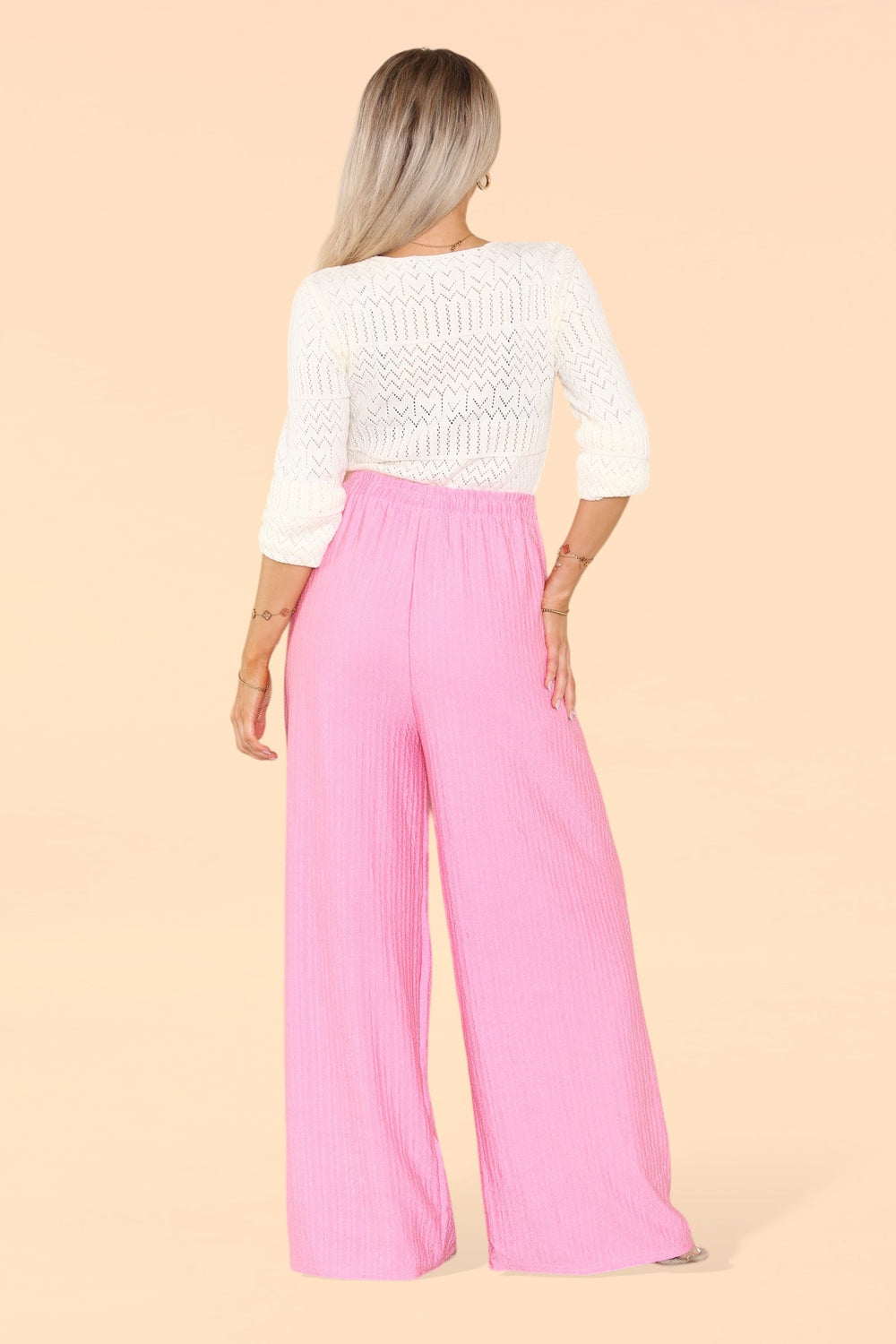 Trudy Textured Palazzo Trousers