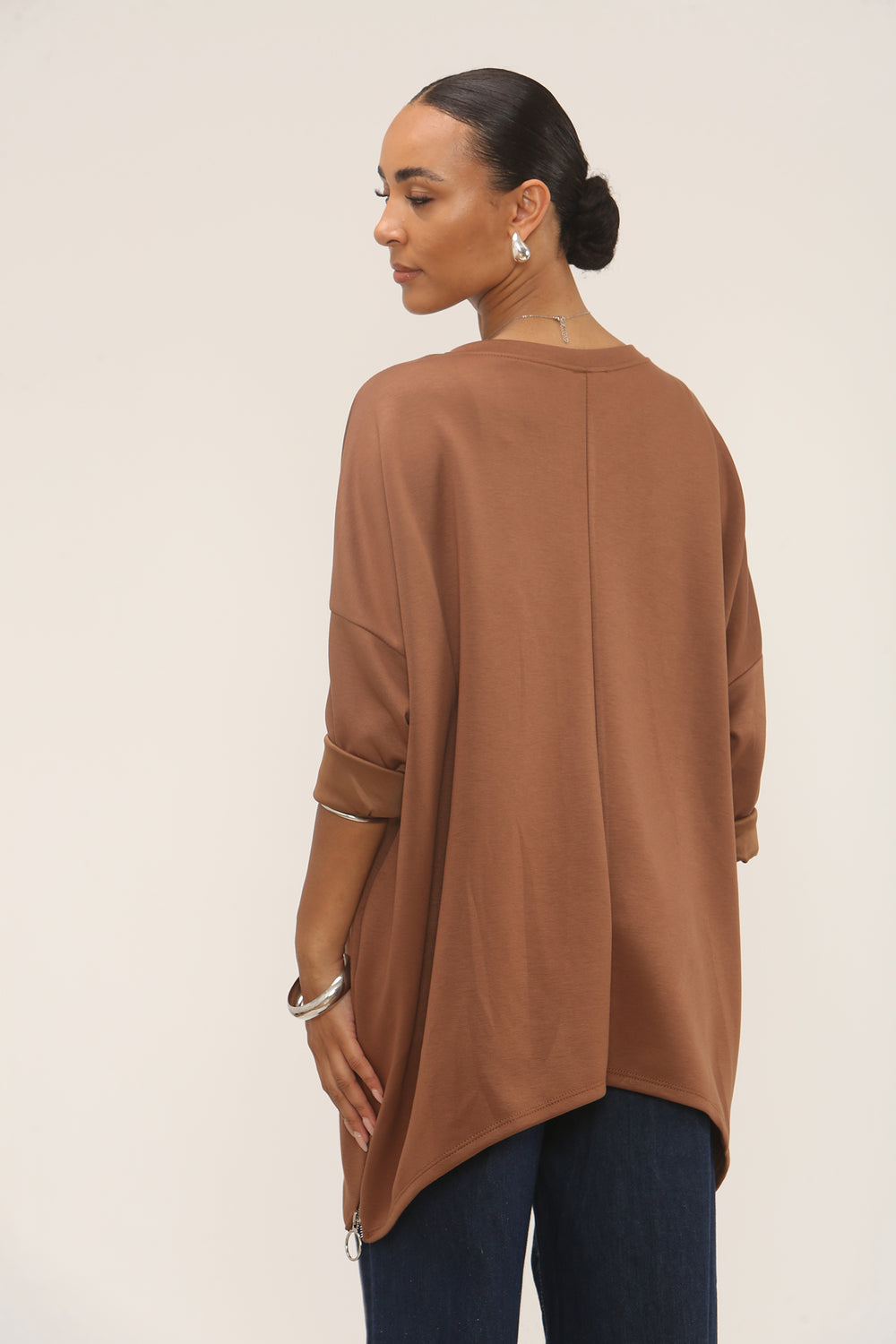 Ivy Oversized Side Zip Italian Sweater