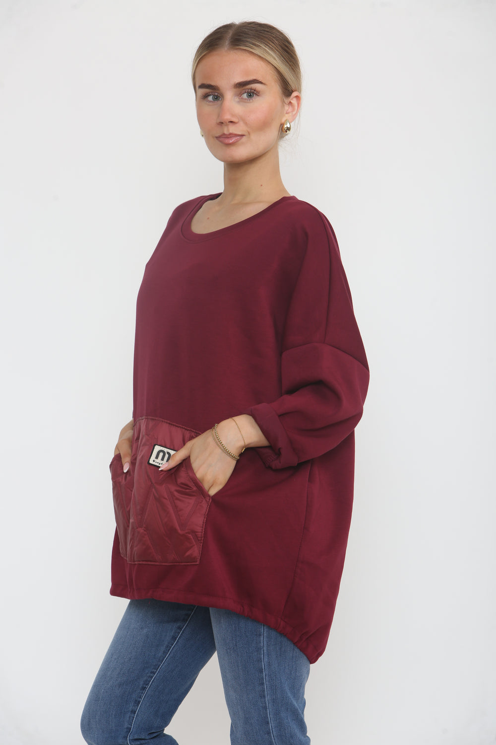 Becky Quilted Pocket Italian Sweatshirt