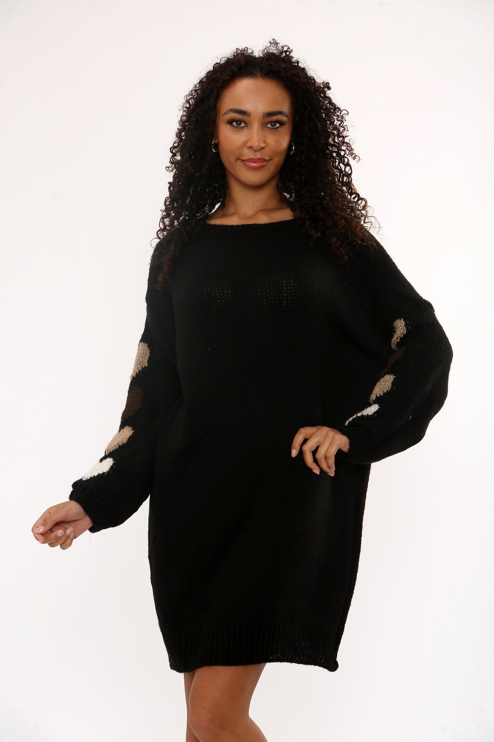 Harmony Heart Sleeve Italian Jumper Dress