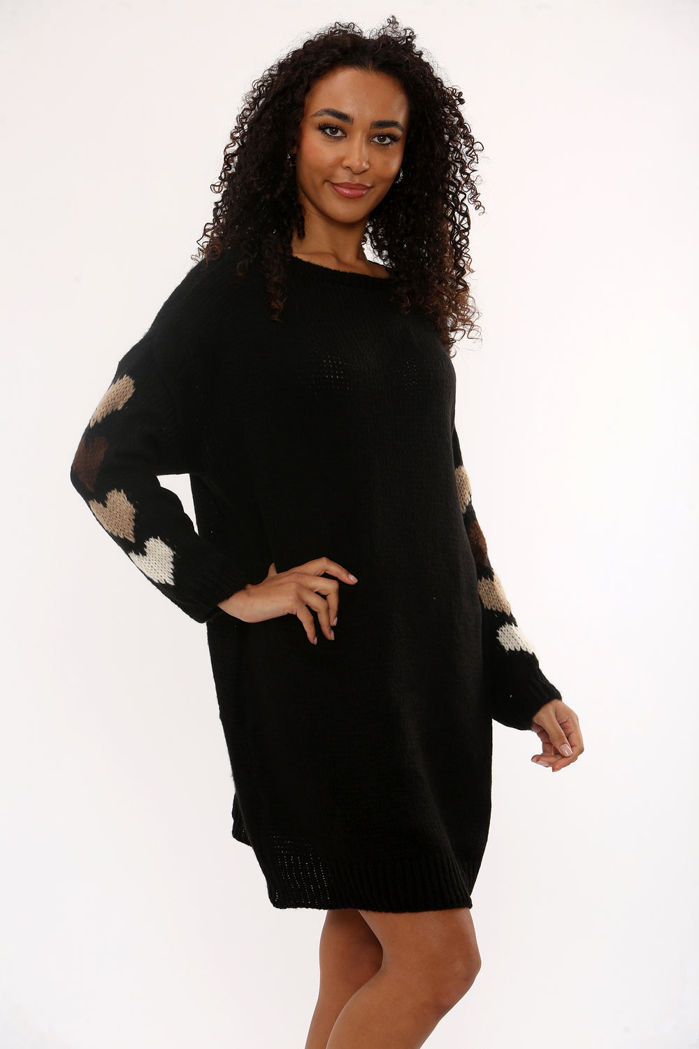 Harmony Heart Sleeve Italian Jumper Dress