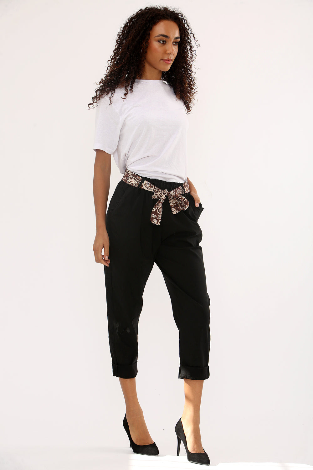 Wendy Italian Belted Stretch Trousers