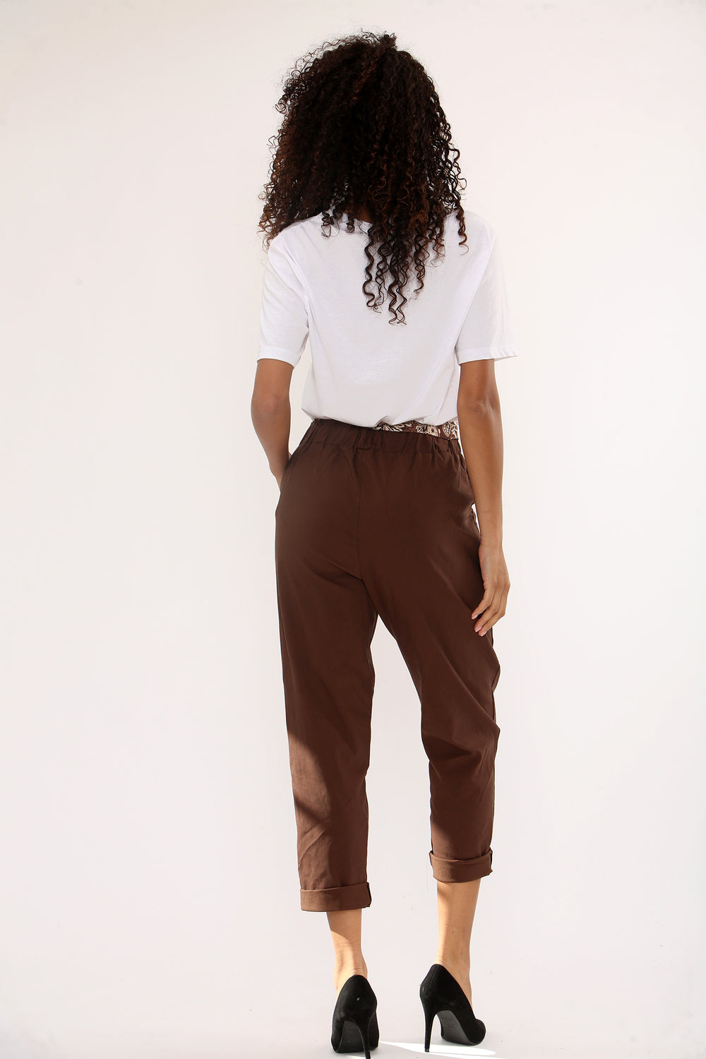Wendy Italian Belted Stretch Trousers