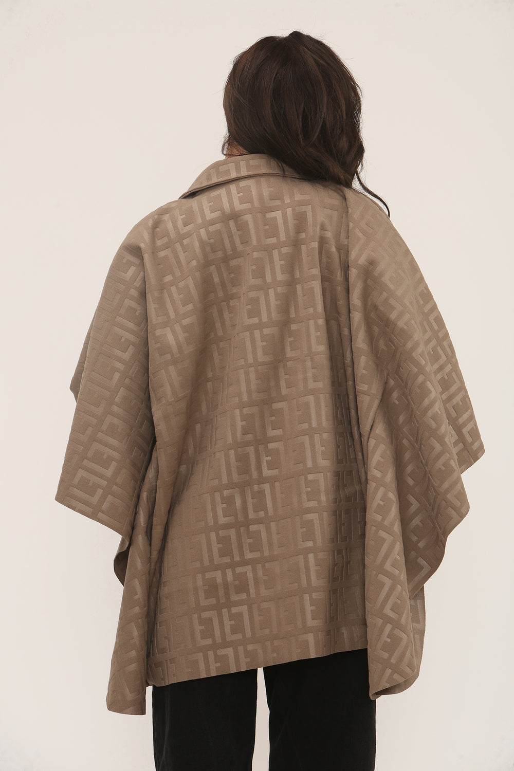 Imogen Double Breasted Gold Button Geometric Print Jacket