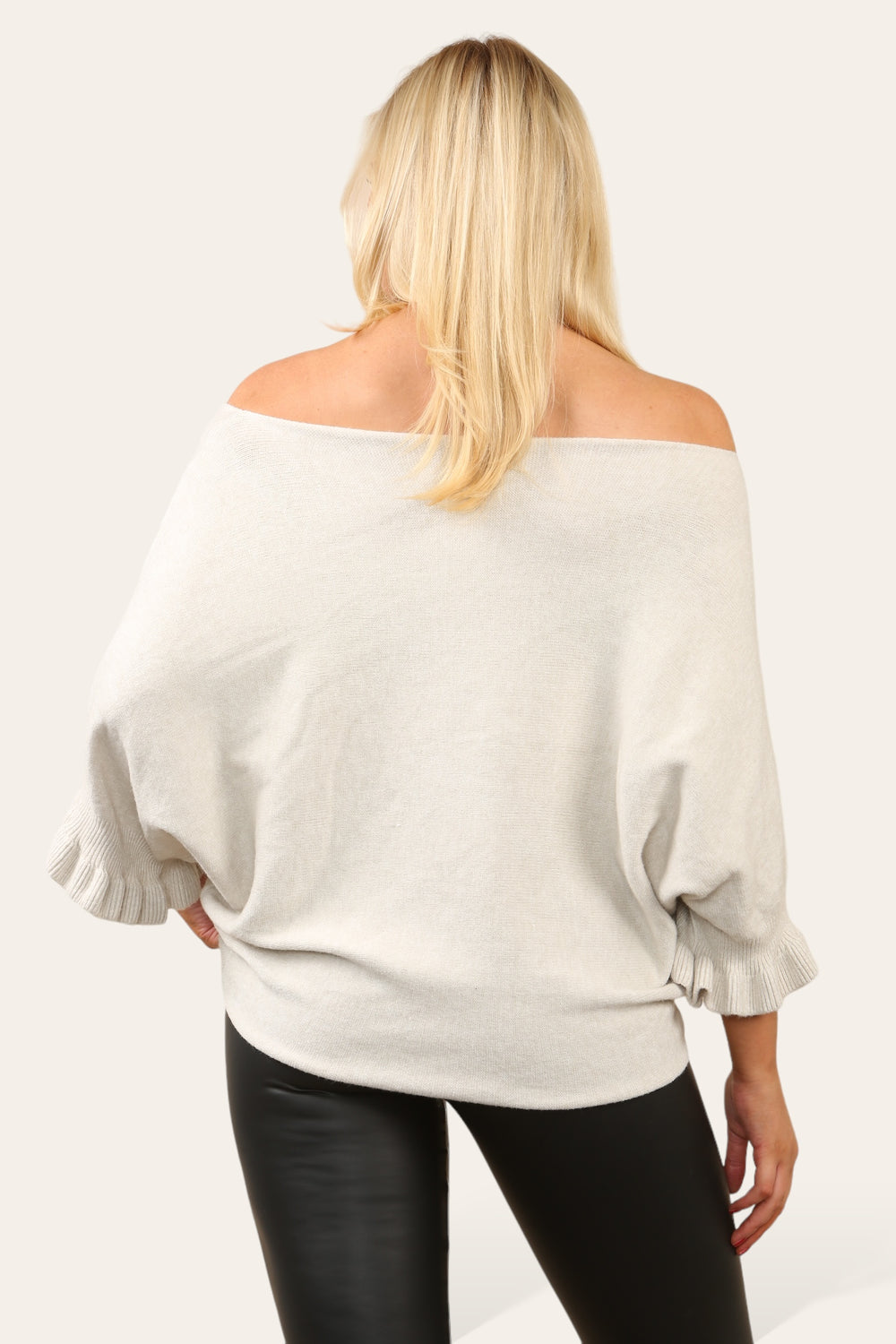 Ellie Frill Sleeve Bardot Jumper