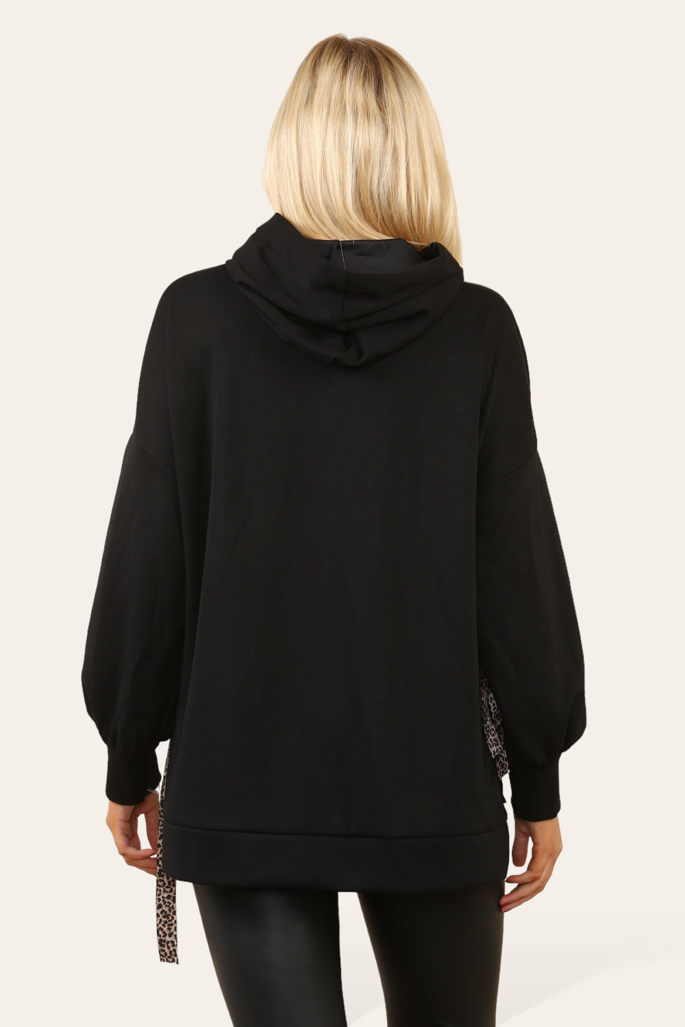 Lindsey Leopard String Detail Hoodie