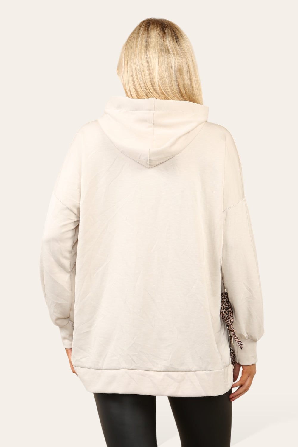 Lindsey Leopard String Detail Hoodie