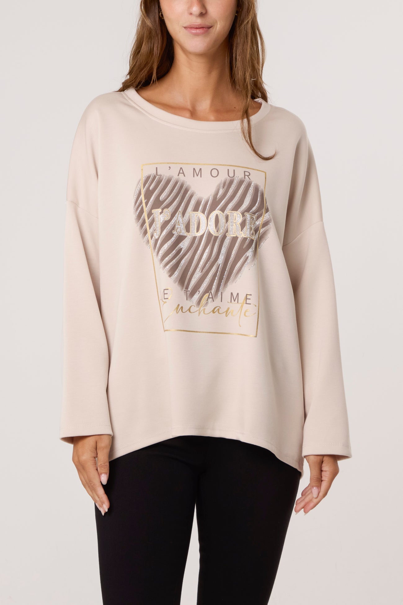 Samara J'Adore Diamante Round Neck Sweater