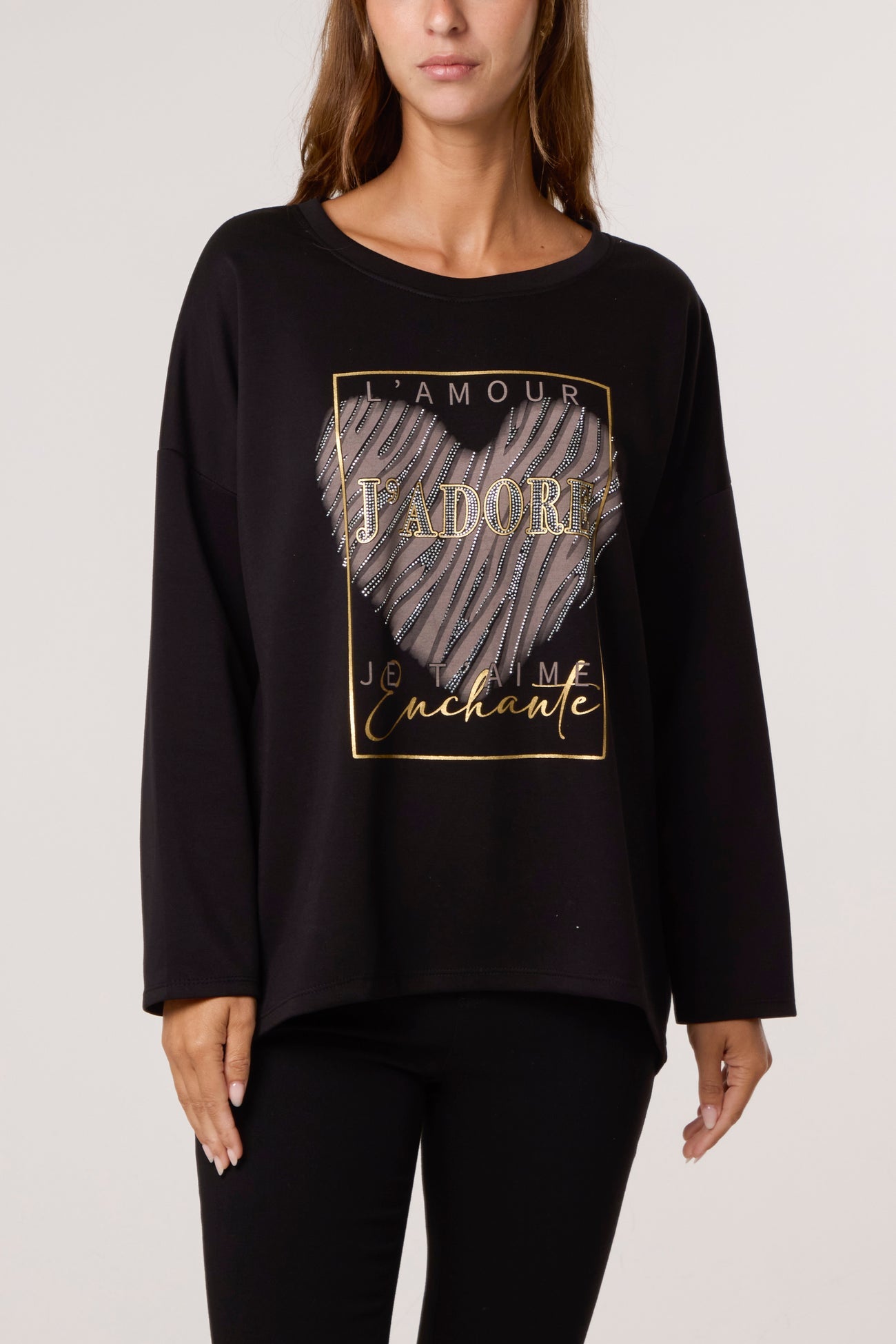 Samara J'Adore Diamante Round Neck Sweater