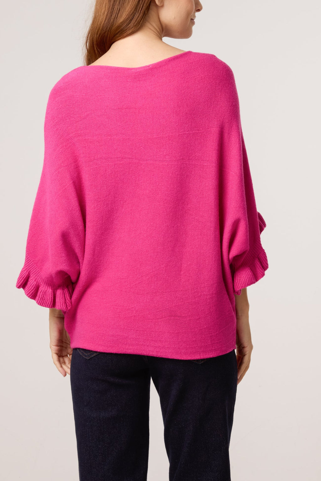 Rose Italian Ruffle Short Sleeve Knit Top