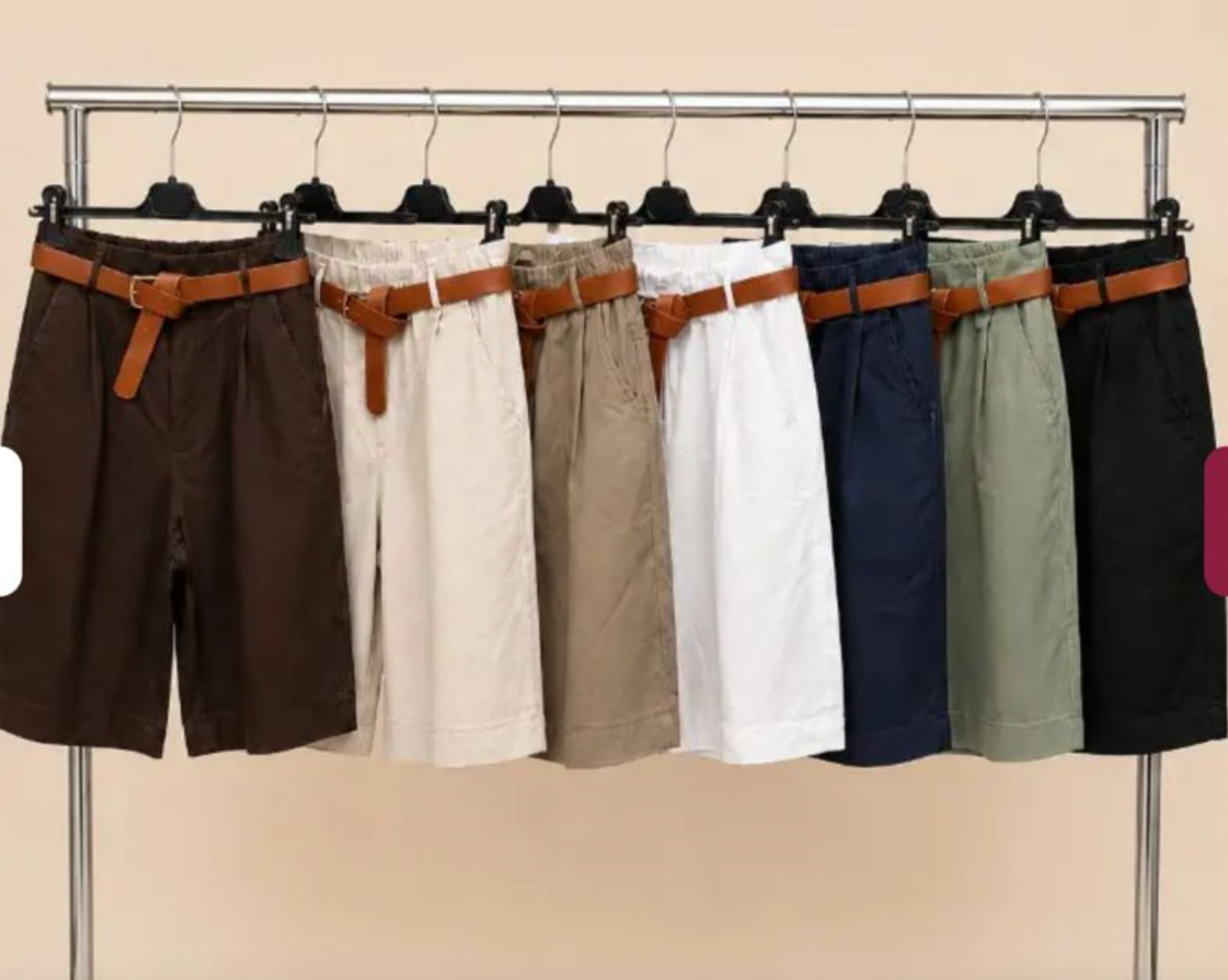 Ruby Italian Bermuda Shorts with Belt